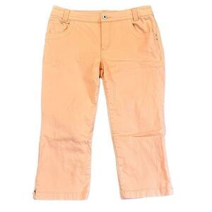 Chico’s Orange Cropped Platinum Denim Ultimate Fit Size 1, 8